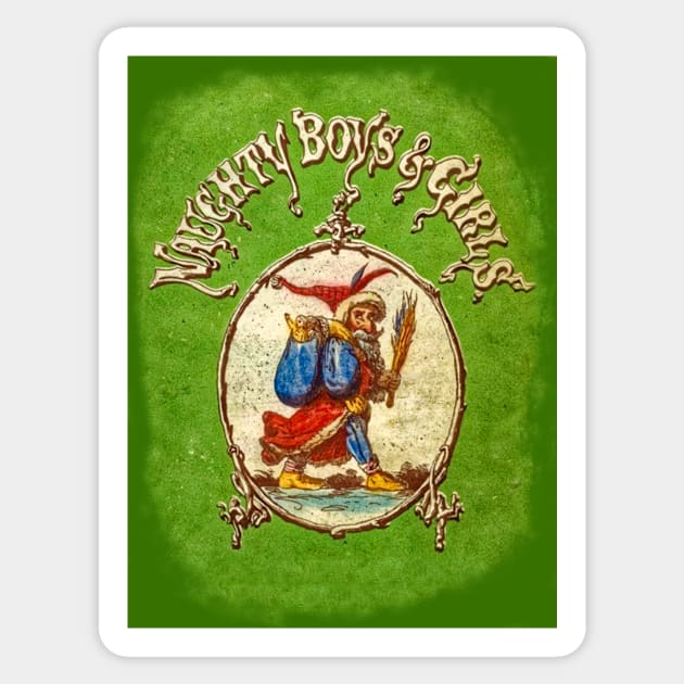 naughty boys and girls - vintage art Sticker by stevepaint